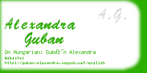 alexandra guban business card